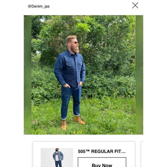 NWT Levi’s 505 REGULAR FIT MEN'S JEANS (BIG & TALL) Dark Stone Wash 42 / 34 - Picture 4 of 12